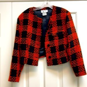 Courreges vintage couture cropped jacket, size 40 Euro.